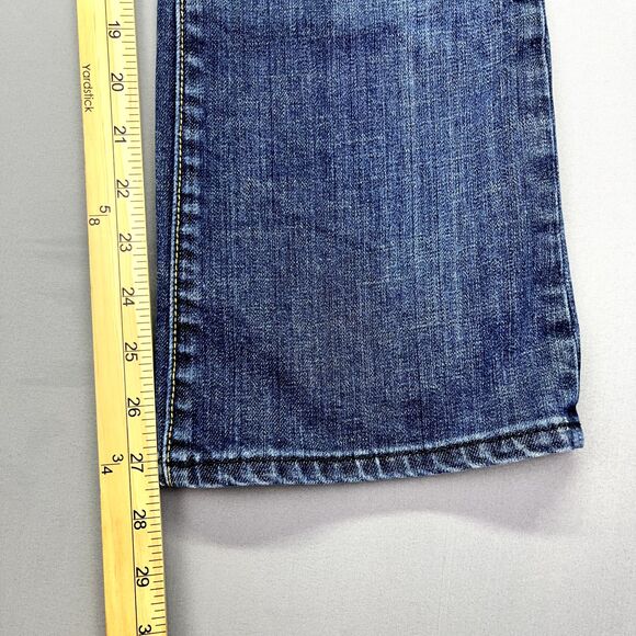 2007 Gap Women's Stretch Blue Dark Wash Bootcut Jeans Size 4A 28x27 - Picture 5 of 16